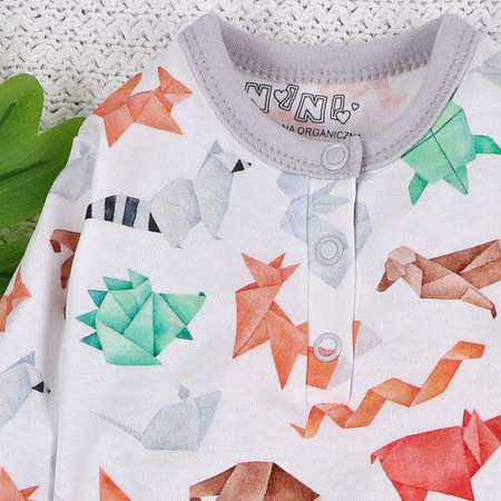 Rampers niemowlęcy Fun Origami z bawełny organicznej 