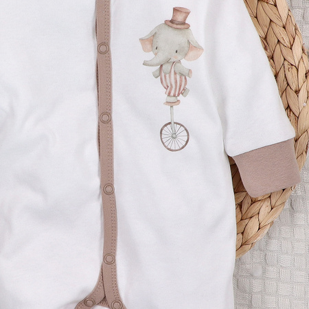 Pajac niemowlęcy CIRCUS z bawełny organicznej 