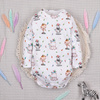 Body niemowlęce HAPPY ANIMALS z bawełny organicznej 