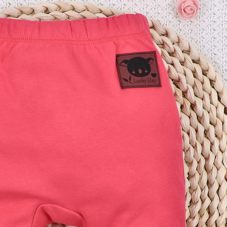 Malinowe półśpiochy niemowlęce SŁODKA KOALA z bawełny organicznej 