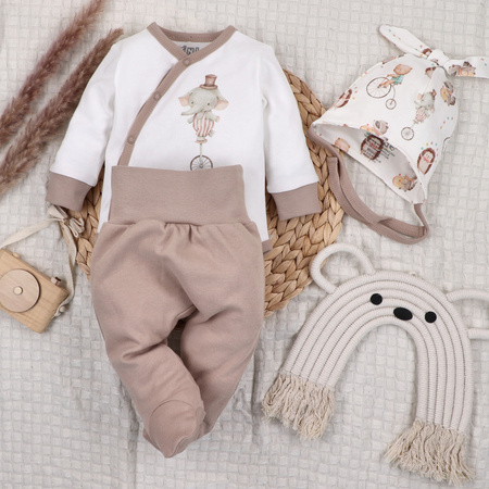 Czapka niemowlęca CIRCUS z bawełny organicznej 