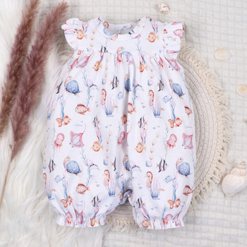 Rampers niemowlęcy UNDERWATER WORLD z bawełny organicznej