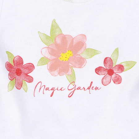 T-shirt niemowlęcy MAGIC GARDEN z bawełny organicznej dla dziewczynki