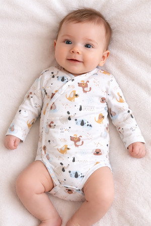 Body kopertowe PSIAKI z bawełny organicznej dla chłopca