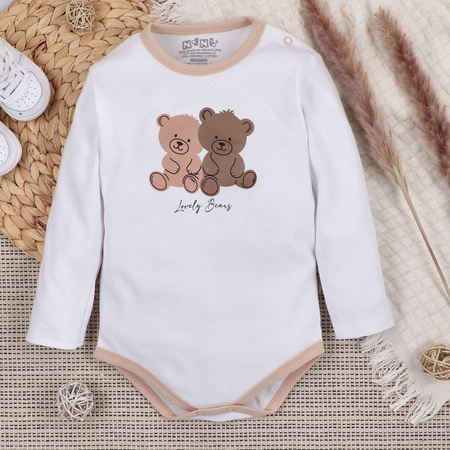 Body niemowlęce Sweet Bears z bawełny organicznej 