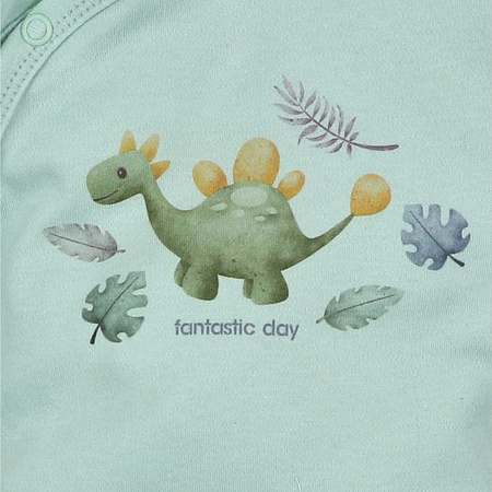Pajac niemowlęcy DINO EXPLORER z bawełny organicznej 