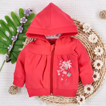 Bluza dresowa ŁĄKA z bawełny organicznej dla dziewczynki