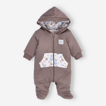 Kombinezon niemowlęcy SKARBY JESIENI z bawełny organicznej dla chłopca