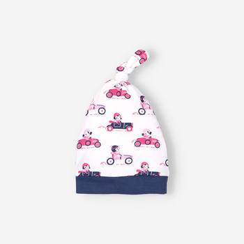 Czapka niemowlęca PARYŻANKA z bawełny organicznej dla dziewczynki