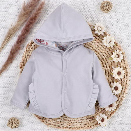 Bluza niemowlęca ŁĄKA z bawełny organicznej dla dziewczynki 