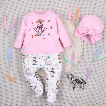 Półśpiochy niemowlęce HAPPY ANIMALS z bawełny organicznej 