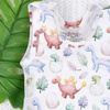 Śpiochy niemowlęce DINO EXPLORER z bawełny organicznej