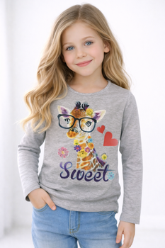 Bluzka dziewczęca z długim rękawem