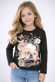 Bluzka dziewczęca z długim rękawem