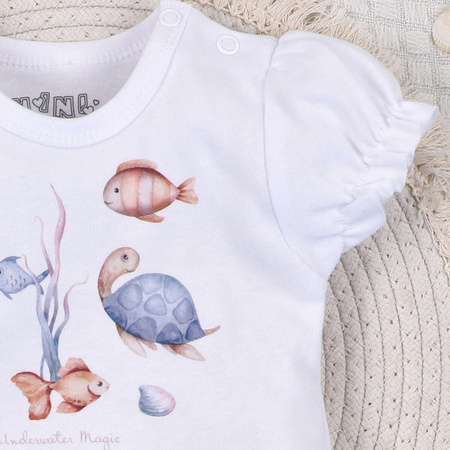T-shirt niemowlęcy UNDERWATER WORLD z bawełny organicznej dla chłopca 