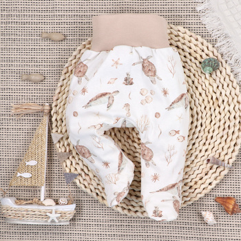 Półśpiochy niemowlęce TURTLES z bawełny organicznej dla chłopca