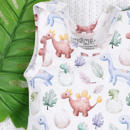 Śpiochy niemowlęce DINO EXPLORER z bawełny organicznej