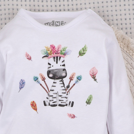 Body niemowlęce HAPPY  ANIMALS z bawełny organicznej 