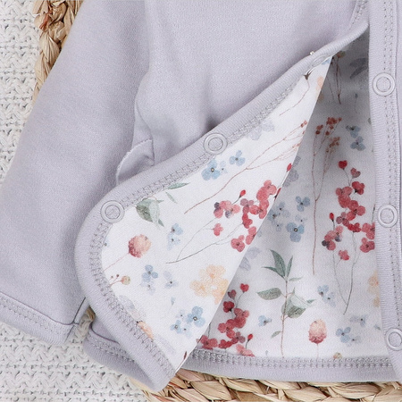 Bluza niemowlęca ŁĄKA z bawełny organicznej dla dziewczynki 