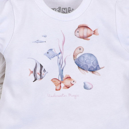 T-shirt niemowlęcy UNDERWATER WORLD z bawełny organicznej dla chłopca 