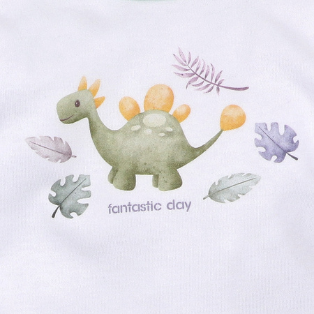 Body niemowlęce DINO EXPLORER z bawełny organicznej
