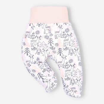 Półśpiochy niemowlęce JELONKI z bawełny organicznej dla dziewczynki