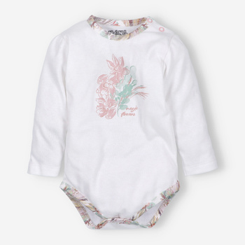 Body niemowlęce MAGIC FLOWERS z bawełny organicznej dla dziewczynki