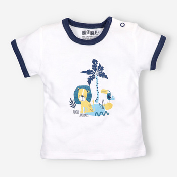 T-shirt niemowlęcy THE KING z bawełny organicznej dla chłopca