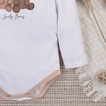 Body niemowlęce Sweet Bears z bawełny organicznej 