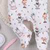 Śpiochy niemowlęce HAPPY ANIMALS z bawełny organicznej
