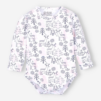 Body niemowlęce JELONKI z bawełny organicznej dla dziewczynki