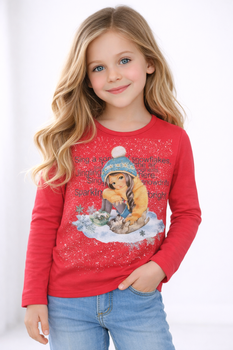 Bluzka dziewczęca z długim rękawem