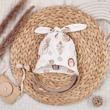 Czapka niemowlęca CIRCUS z bawełny organicznej 