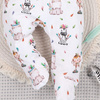 Półśpiochy niemowlęce HAPPY ANIMALS z bawełny organicznej 