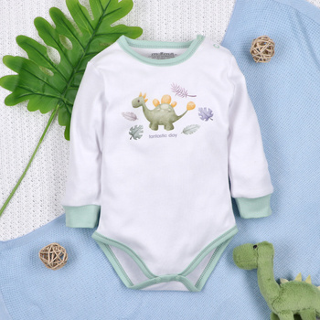 Body niemowlęce DINO EXPLORER z bawełny organicznej