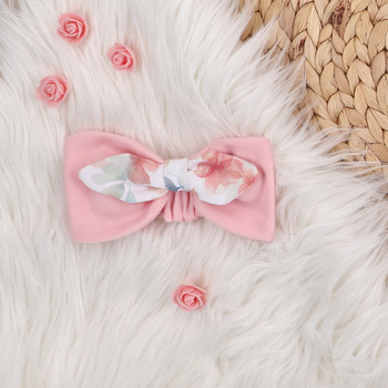 Opaska na głowę KOLOROWE KWIATKI z bawełny organicznej