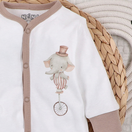 Pajac niemowlęcy CIRCUS z bawełny organicznej 