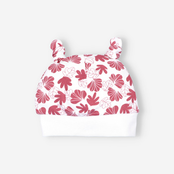 Czapka niemowlęca WESOŁA PANDA z bawełny organicznej dla dziewczynki