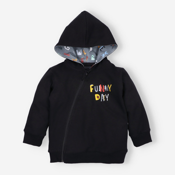 Bluza dresowa ALFABET z bawełny organicznej dla chłopca