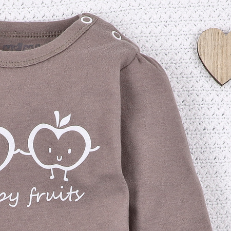 Body niemowlęce Happy Apples  z bawełny organicznej 