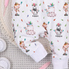 Śpiochy niemowlęce HAPPY ANIMALS  z bawełny organicznej 