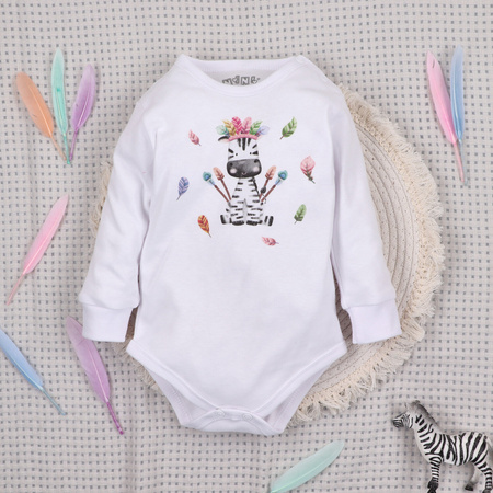 Body niemowlęce HAPPY  ANIMALS z bawełny organicznej 