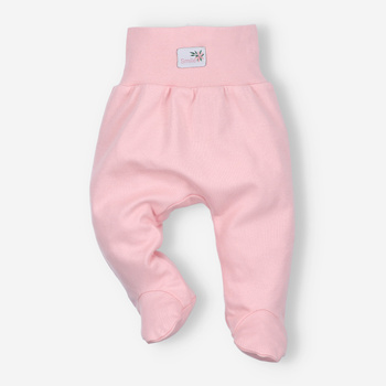 Półśpiochy niemowlęce PINK FLOWERS z bawełny organicznej dla dziewczynki
