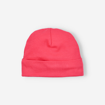 Malinowa czapka niemowlęca KOLOROWY LAS dla dziewczynki