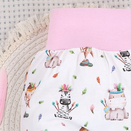 Półśpiochy niemowlęce HAPPY ANIMALS z bawełny organicznej 