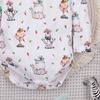 Body niemowlęce HAPPY ANIMALS z bawełny organicznej 