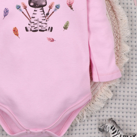Body niemowlęce HAPPY ANIMALS z bawełny organicznej 