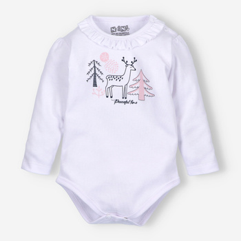 Body niemowlęce JELONKI z bawełny organicznej dla dziewczynki