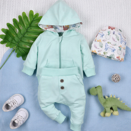 Dziecięce spodnie dresowe DINO EXPLORER  z bawełny organicznej