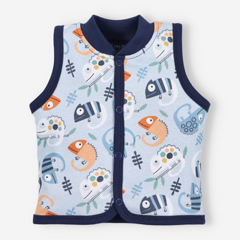 Kamizelka niemowlęca z bawełny organicznej dla chłopca